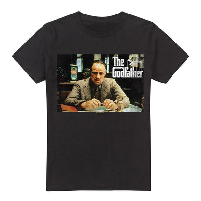 Black - Front - The Godfather Mens Don Vito Corleone Picture T-Shirt