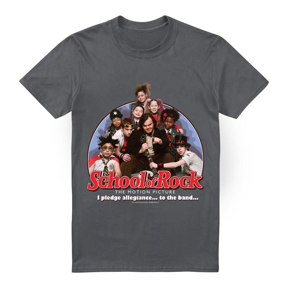 Charcoal - Front - School of Rock Mens I Pledge Allegiance T-Shirt