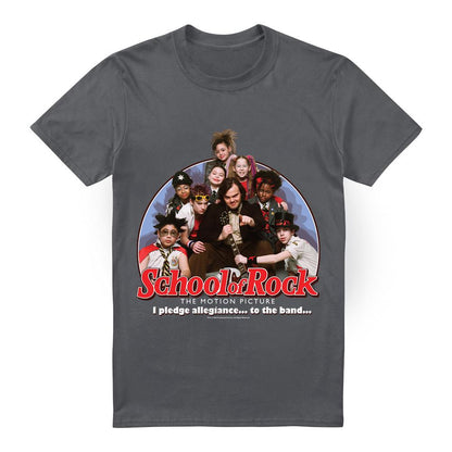 Charcoal - Front - School of Rock Mens I Pledge Allegiance T-Shirt