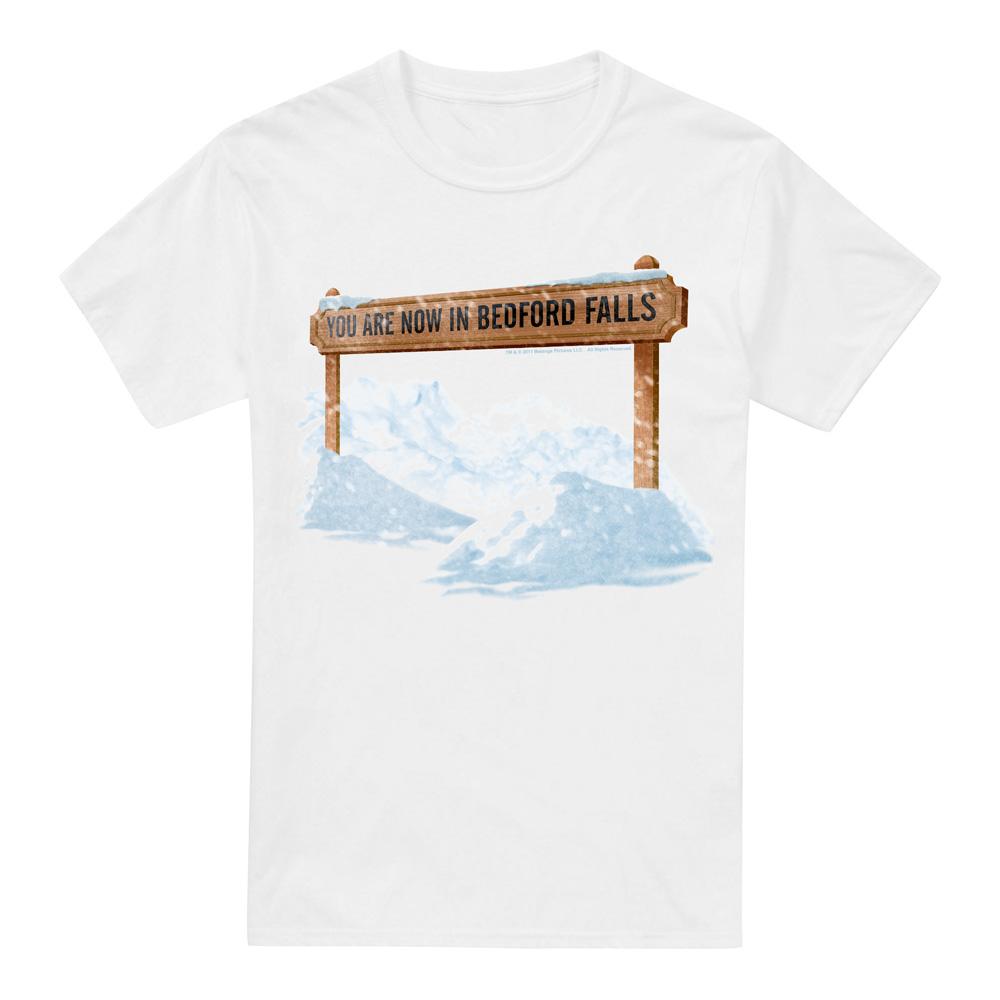White - Back - It´s a Wonderful Life Mens Bedford Falls T-Shirt