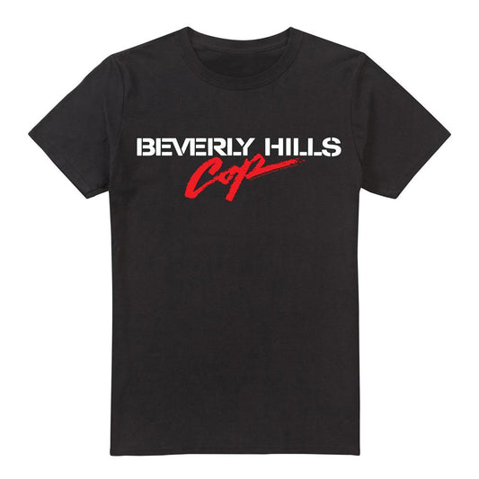 Black - Front - Beverly Hills Cop Mens Logo T-Shirt