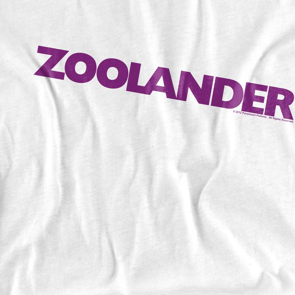 White - Pack Shot - Zoolander Mens Logo T-Shirt