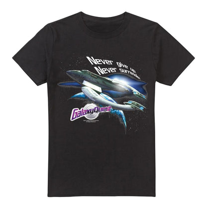 Black - Front - Galaxy Quest Mens Never Surrender T-Shirt