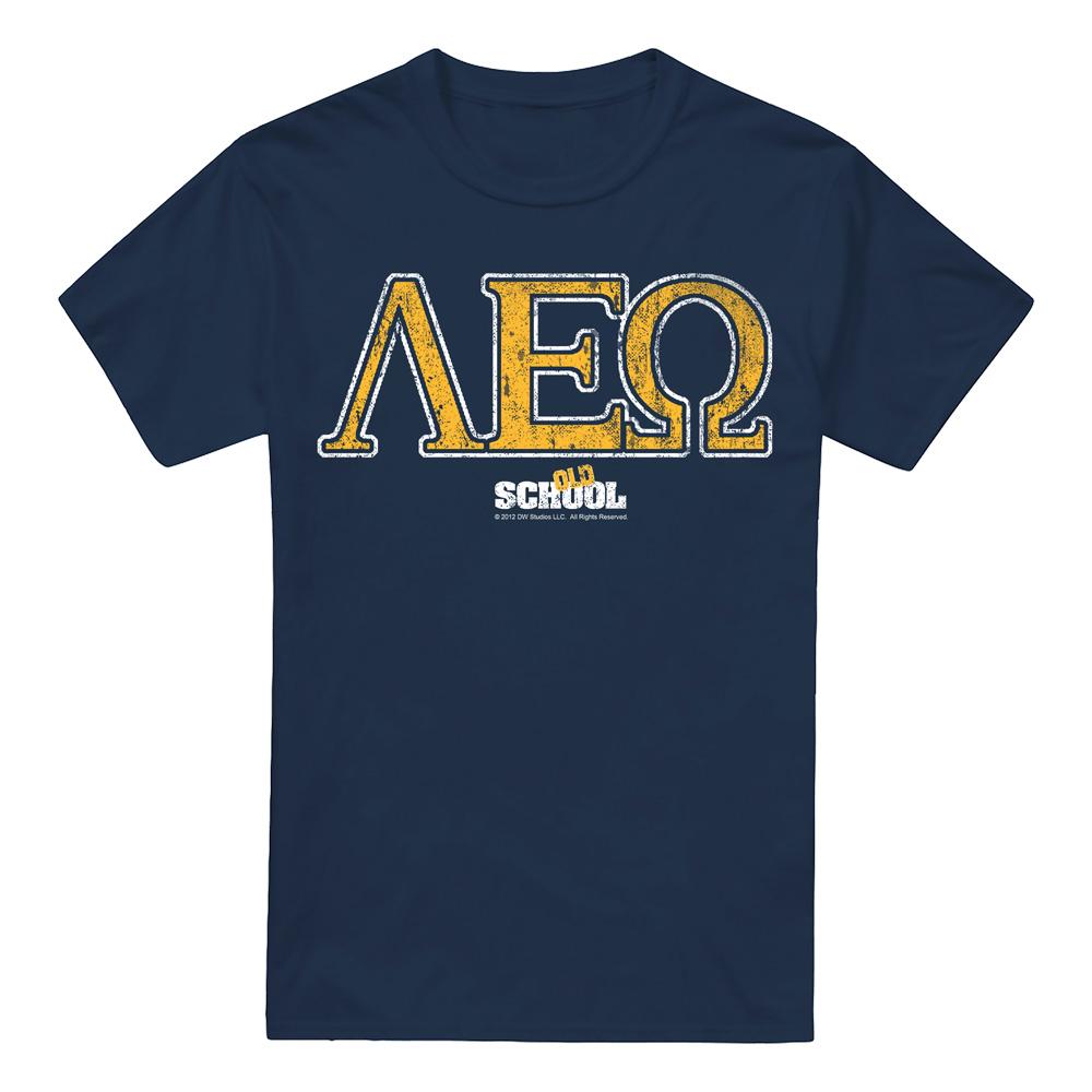 Navy - Front - Old School Mens Leo T-Shirt