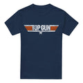Navy - Front - Top Gun Mens Distressed Logo T-Shirt