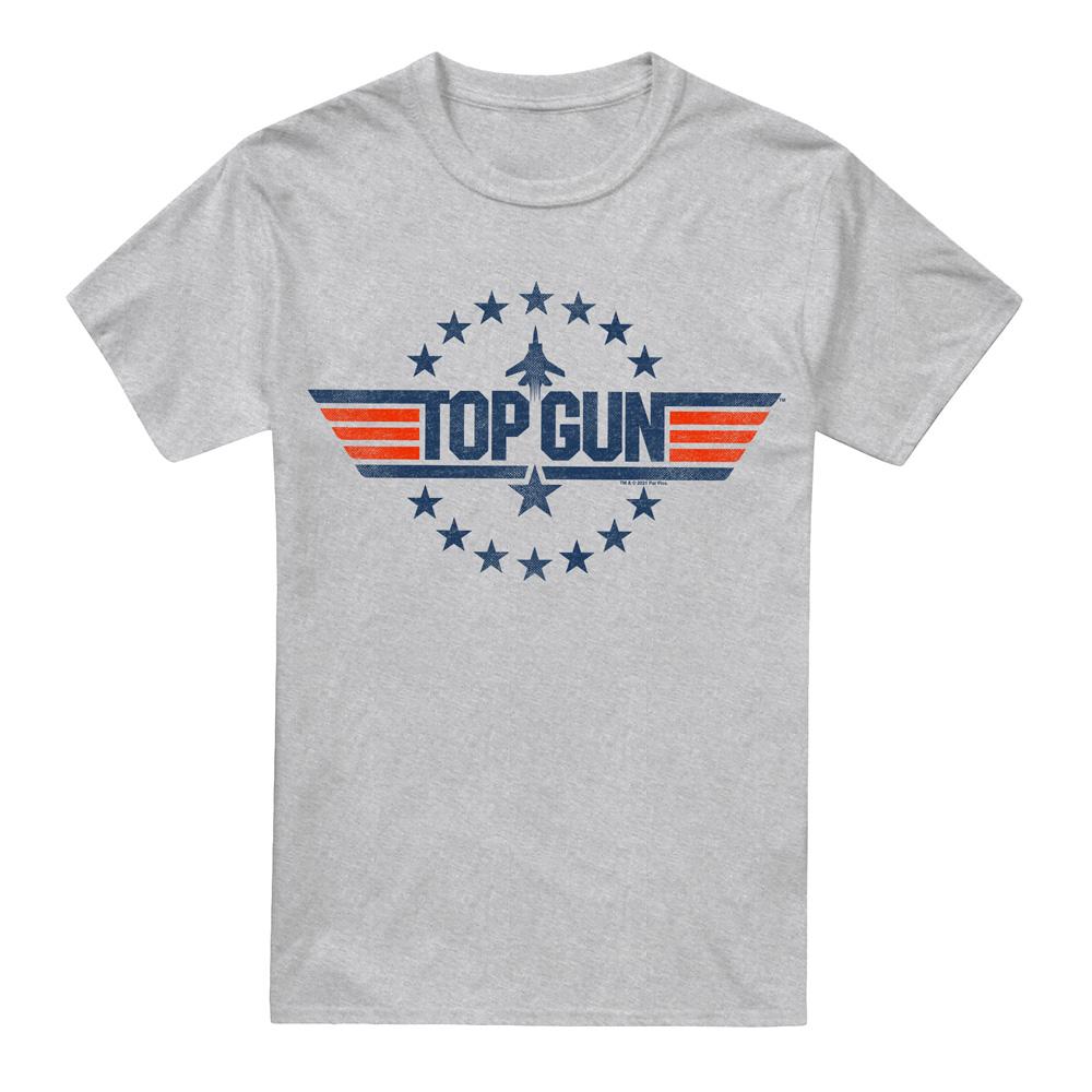 Sport Heather - Front - Top Gun Mens Star Logo T-Shirt