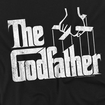 Black - Side - The Godfather Mens Logo T-Shirt