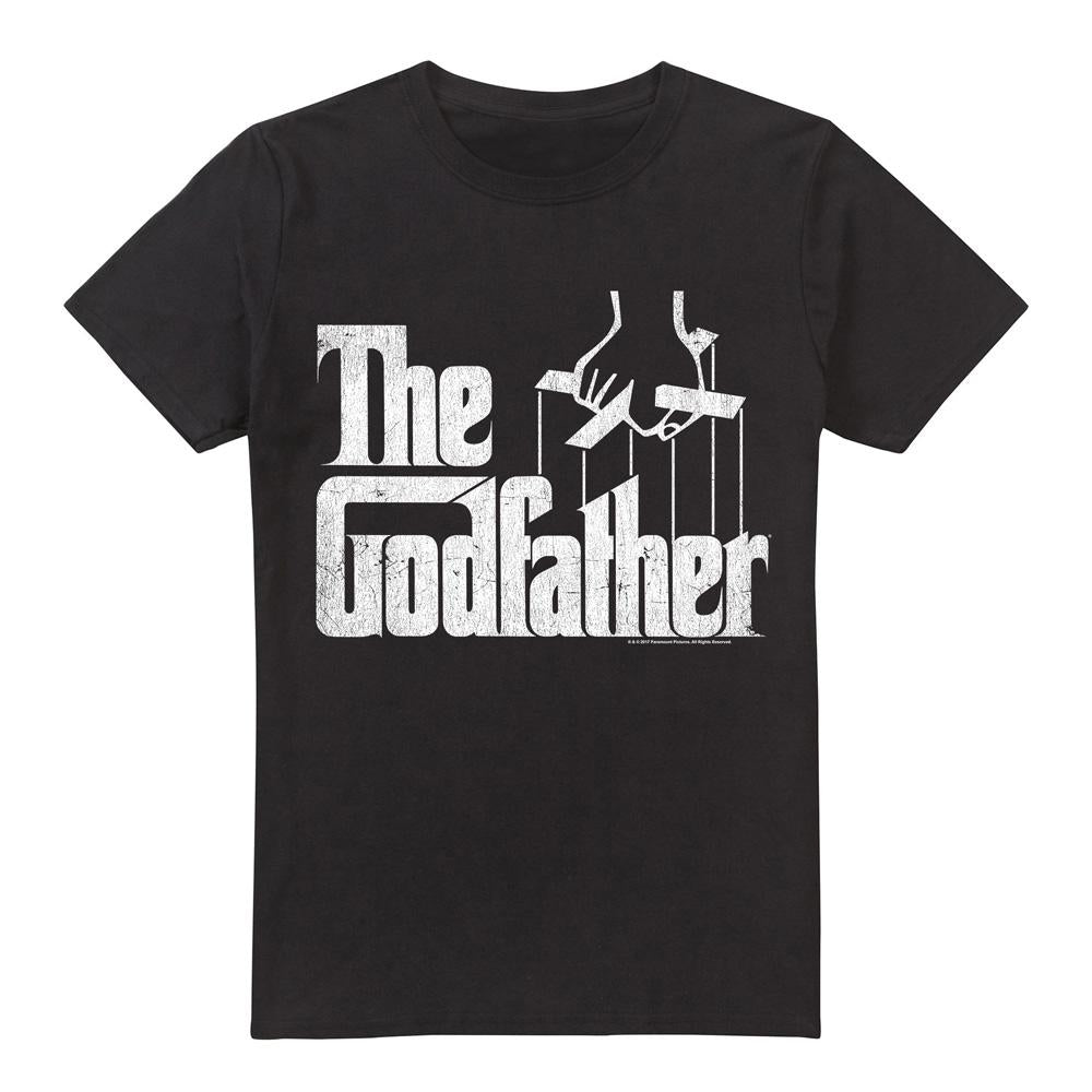 Black - Front - The Godfather Mens Logo T-Shirt