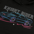 Black-White-Blue - Side - Knight Rider Womens-Ladies Stars Hoodie