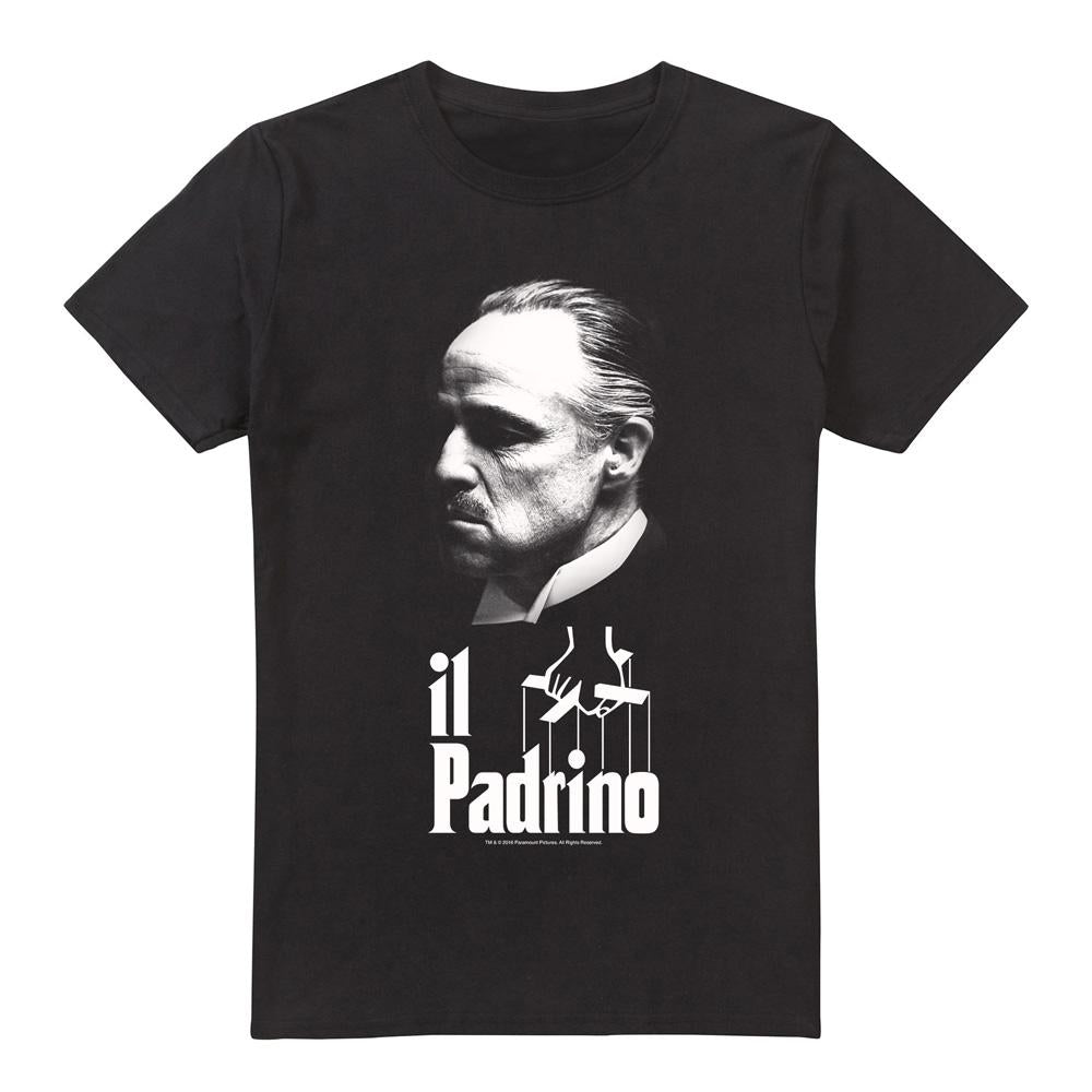 Black - Front - The Godfather Mens Il Padrino T-Shirt