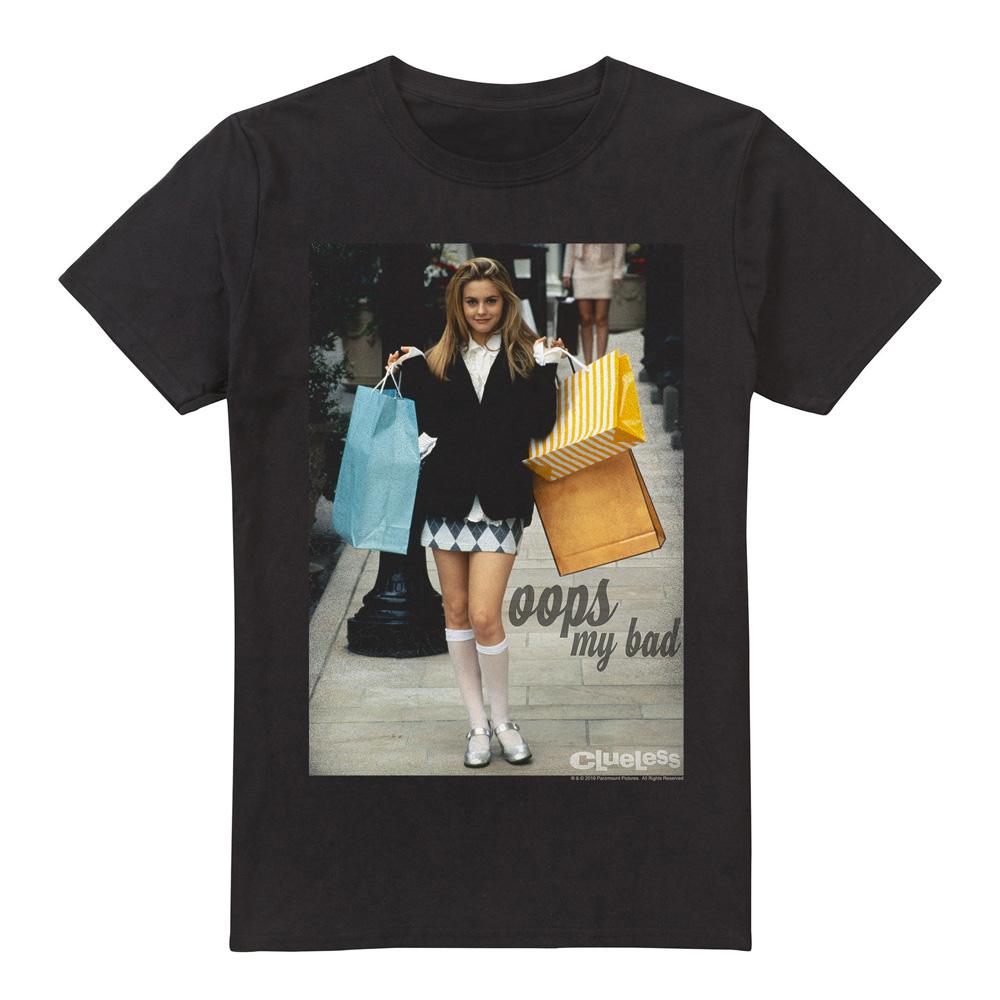 Black - Back - Clueless Mens Oops My Bad T-Shirt