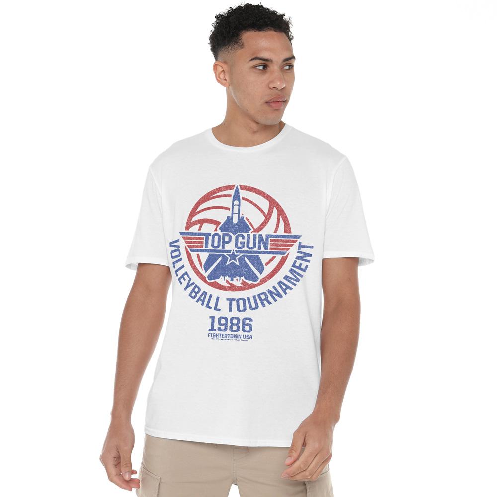 White - Lifestyle - Top Gun Mens Volleyball Tournament T-Shirt