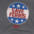 Charcoal - Side - Ferris Bueller´s Day Off Mens Save Ferris Badge T-Shirt