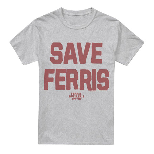 Sport Heather - Front - Ferris Bueller´s Day Off Mens Save Ferris T-Shirt
