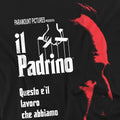 Black - Side - The Godfather Mens Italian Profile T-Shirt