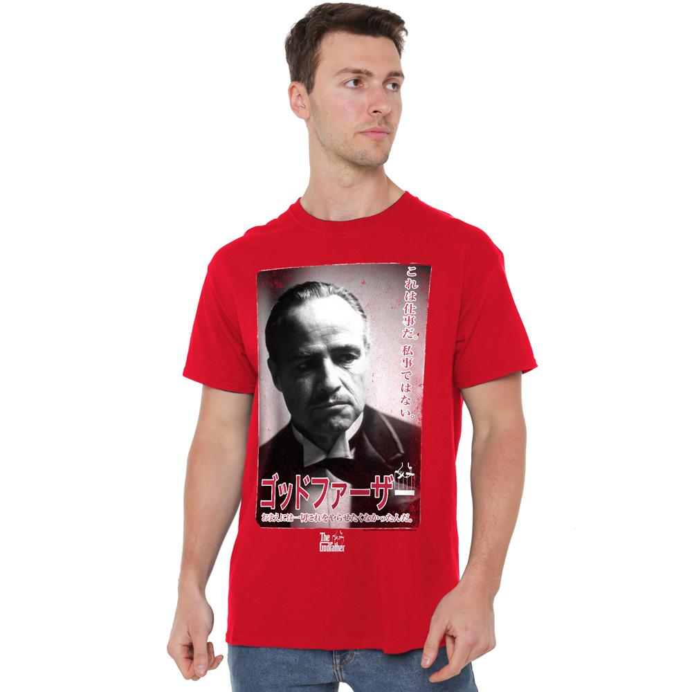 Red - Lifestyle - The Godfather Mens Don Vito Corleone Kanji T-Shirt