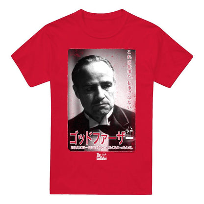 Red - Front - The Godfather Mens Don Vito Corleone Kanji T-Shirt