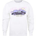 White-Purple - Front - Knight Rider Womens-Ladies Turbo Booster Sweatshirt