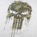 White-Green - Side - The Punisher Mens Camo Logo T-Shirt