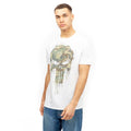 White-Green - Lifestyle - The Punisher Mens Camo Logo T-Shirt