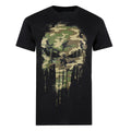 Black-Green - Front - The Punisher Mens Camo Logo T-Shirt