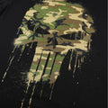 Black-Green - Side - The Punisher Mens Camo Logo T-Shirt