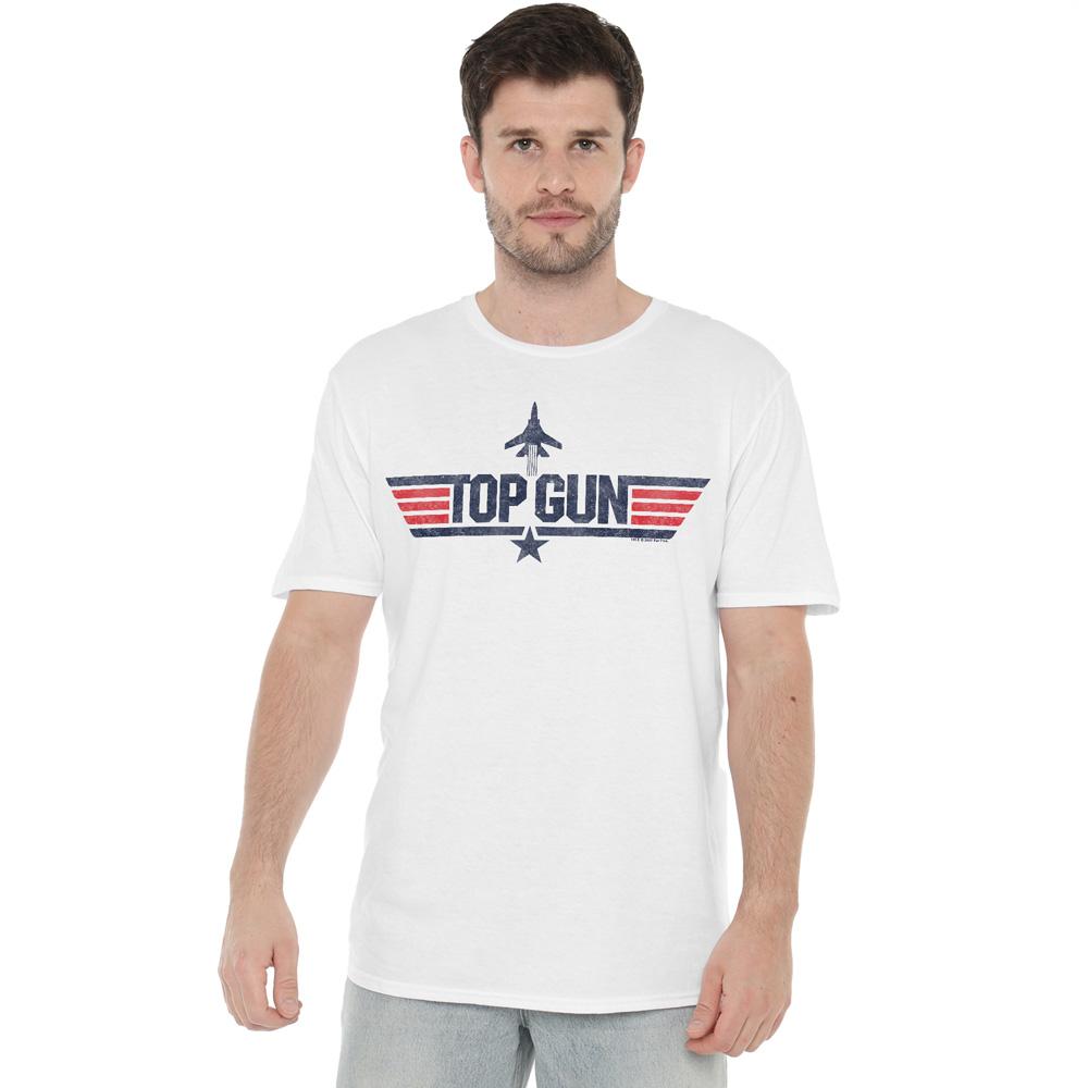 White - Lifestyle - Top Gun Mens Logo T-Shirt