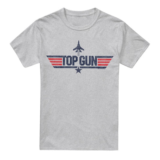 Sport Heather - Front - Top Gun Mens Logo T-Shirt