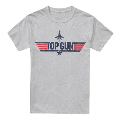 Sport Heather - Front - Top Gun Mens Logo T-Shirt