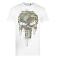 White-Green - Front - The Punisher Mens Camo Logo T-Shirt