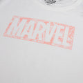 White - Side - Marvel Womens-Ladies Comic Cotton Logo T-Shirt