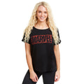Black - Lifestyle - Marvel Womens-Ladies Comic Cotton Logo T-Shirt