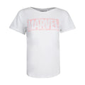 White - Front - Marvel Womens-Ladies Comic Cotton Logo T-Shirt