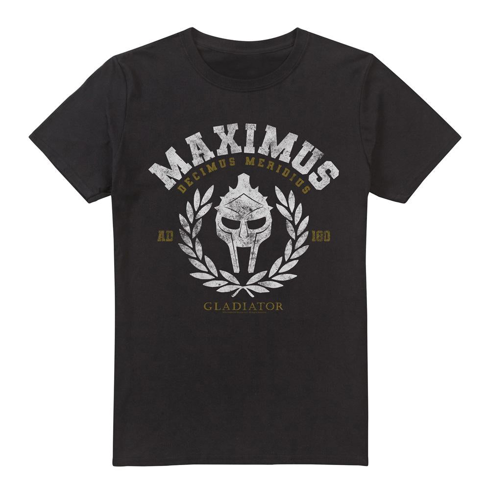 Black - Front - Gladiator Mens Academy Wreath T-Shirt