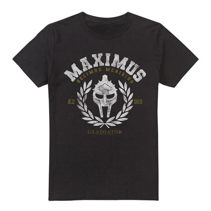 Black - Front - Gladiator Mens Academy Wreath T-Shirt