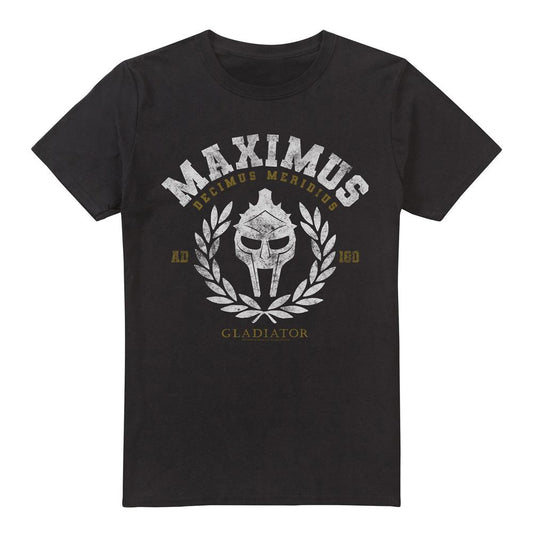 Black - Front - Gladiator Mens Academy Wreath T-Shirt