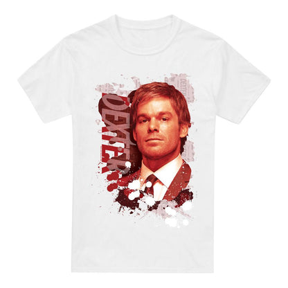 White - Front - Dexter Mens Splatter T-Shirt