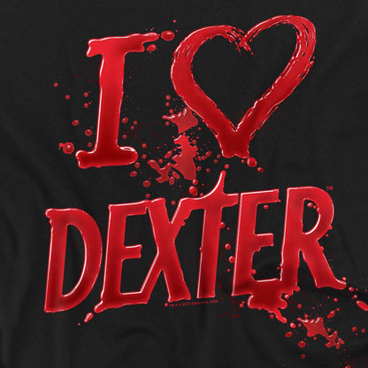 Black - Pack Shot - Dexter Mens I Heart Dexter T-Shirt