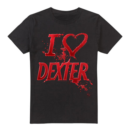 Black - Front - Dexter Mens I Heart Dexter T-Shirt