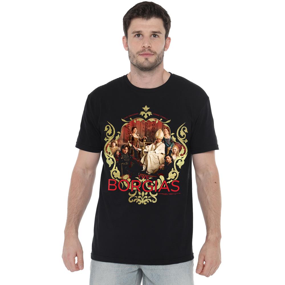Black - Lifestyle - The Borgias Mens Family Portrait T-Shirt