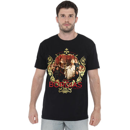 Black - Lifestyle - The Borgias Mens Family Portrait T-Shirt