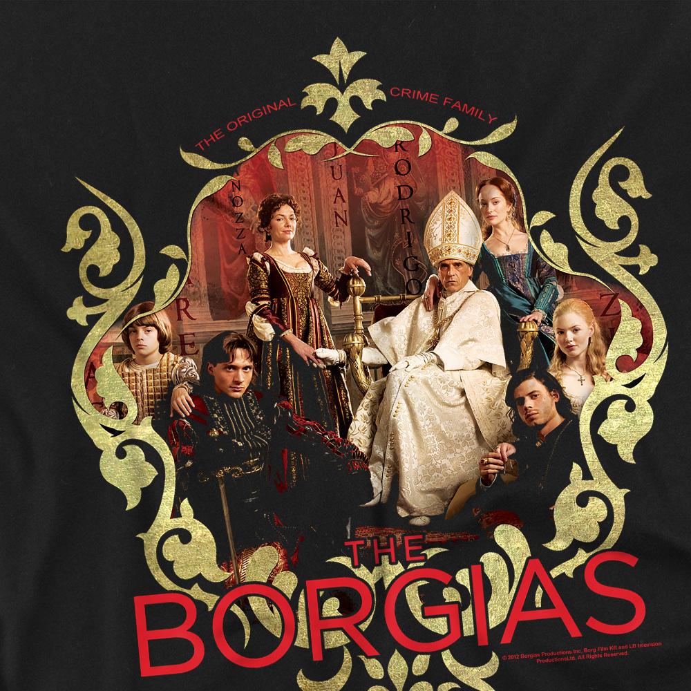 Black - Pack Shot - The Borgias Mens Family Portrait T-Shirt