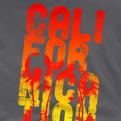 Charcoal - Pack Shot - Californication Mens Cali Type T-Shirt