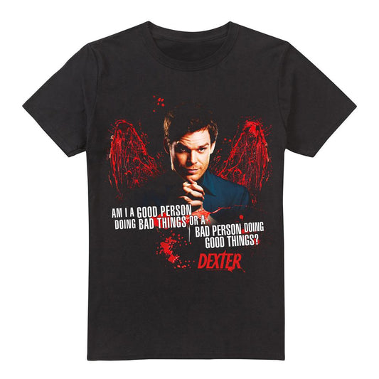 Black - Front - Dexter Mens Good Bad T-Shirt