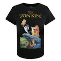 Black-Golden Brown-Green - Front - The Lion King Womens-Ladies VHS T-Shirt