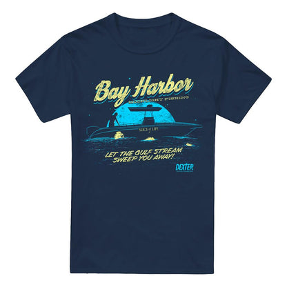 Navy - Front - Dexter Mens Moonlight Fishing T-Shirt
