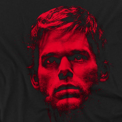 Black - Side - Dexter Mens Bloody Face T-Shirt