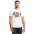 White-Blue-Red - Side - Captain America Mens Torn T-Shirt
