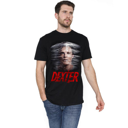 Black - Lifestyle - Dexter Mens Plastic Wrap T-Shirt
