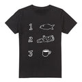 Black - Front - Twin Peaks Mens Coffee Log Fish T-Shirt